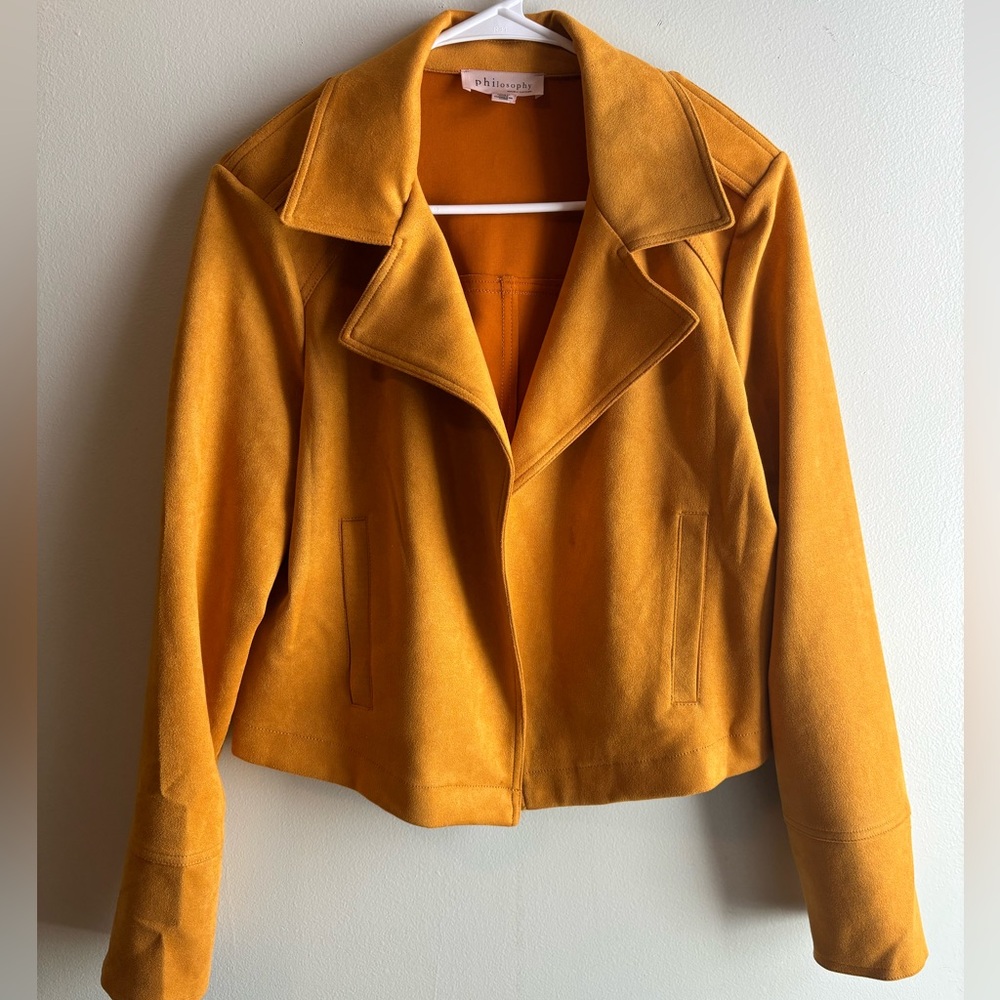 Philosophy Mustard Yellow Moto Jacket